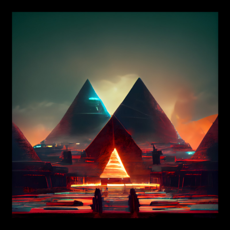 Cyberpunk Pyramids Of Ancient Egypt Fleece Short | Artistshot