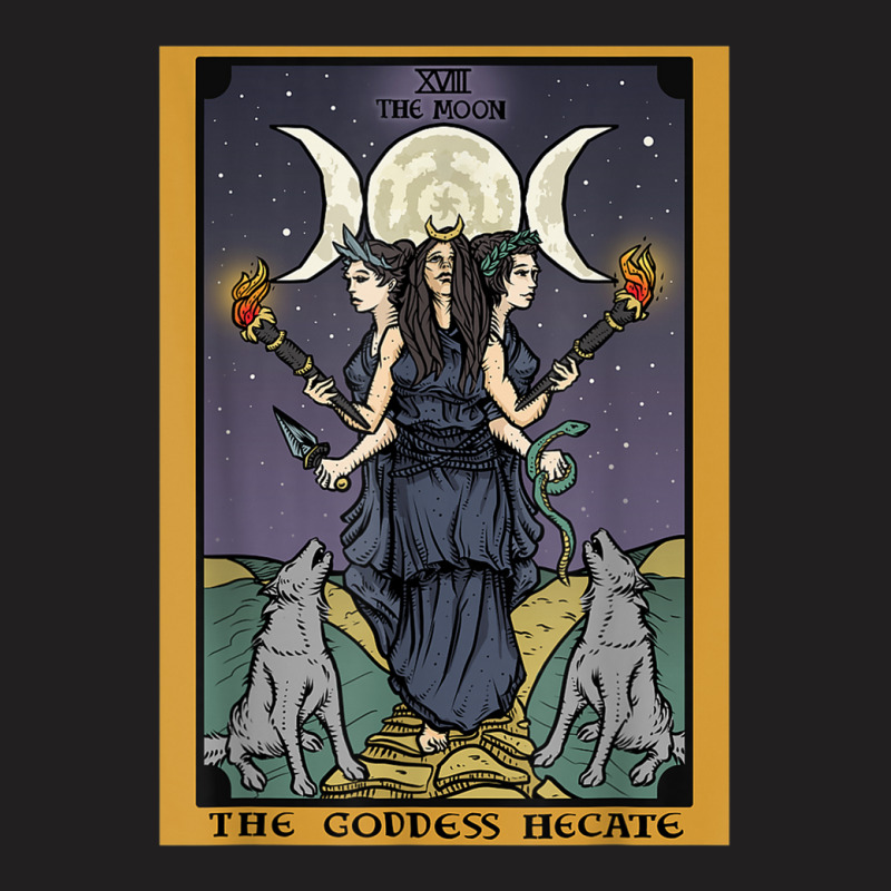 The Goddess Hecate Tarot Card Triple Moon Wiccan Pagan Witch T-Shirt by ReginaldLewisMay | Artistshot