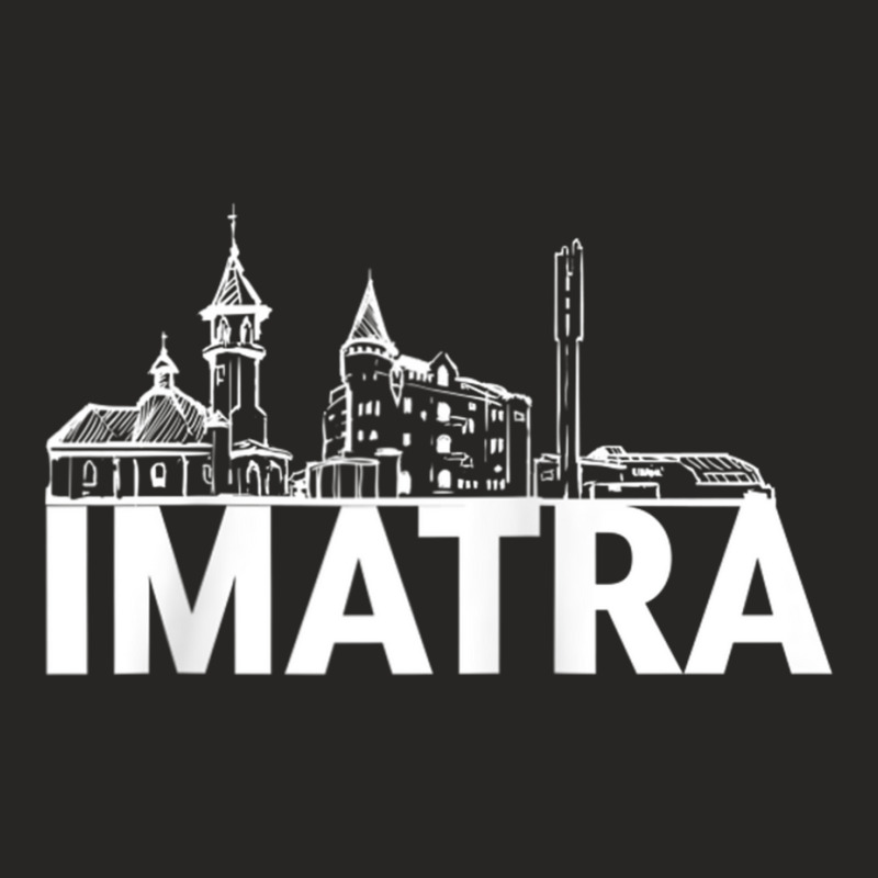 Imatra Finland City Skyline Silhouette Outline Sketch Raglan Baseball Ladies Fitted T-Shirt by cm-arts | Artistshot