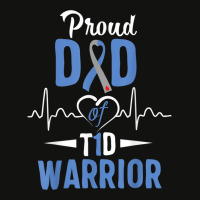 T1d Proud Dad Diabetes Awareness Type 1 Insulin Pancreas Scorecard Crop Tee | Artistshot