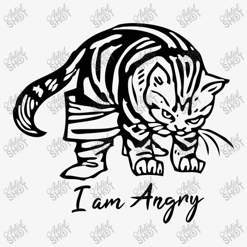 Angry Cat Minimalist Line Art Ladies Fitted T-Shirt by afancreaive99 | Artistshot