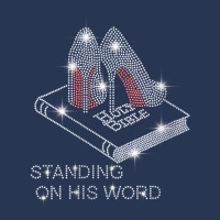 Womens Stand On His Word Bible Christian Bling Rhinestone Tee V Neck T Ladies Denim Jacket | Artistshot