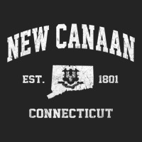 New Canaan Connecticut Ct Vintage State Athletic Style T Shirt 3/4 Sleeve Shirt | Artistshot