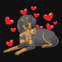 Funny T  Shirt Austrian Black And Tan Hound With Hearts T  Shirt Baby Bibs | Artistshot