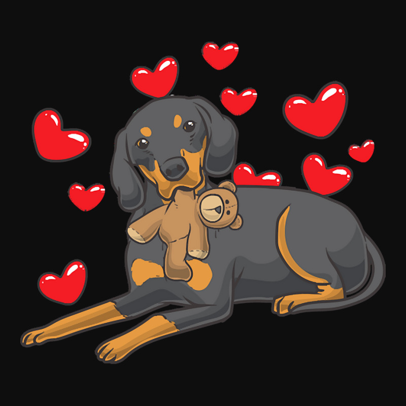 Funny T  Shirt Austrian Black And Tan Hound With Hearts T  Shirt Crop Top by sengeryasmin | Artistshot