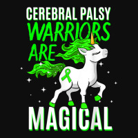 Cerebral Palsy Warrior Magical Unicorn Ataxic Green Ribbon Crop Top | Artistshot