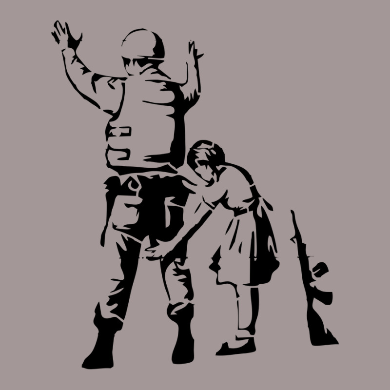 Banksy Girl Searching Soldier Vintage Short | Artistshot