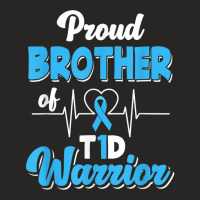 Proud Brother Of A T1d Warrior Diabetic Diabetes Awareness Ladies Fitted T-shirt | Artistshot