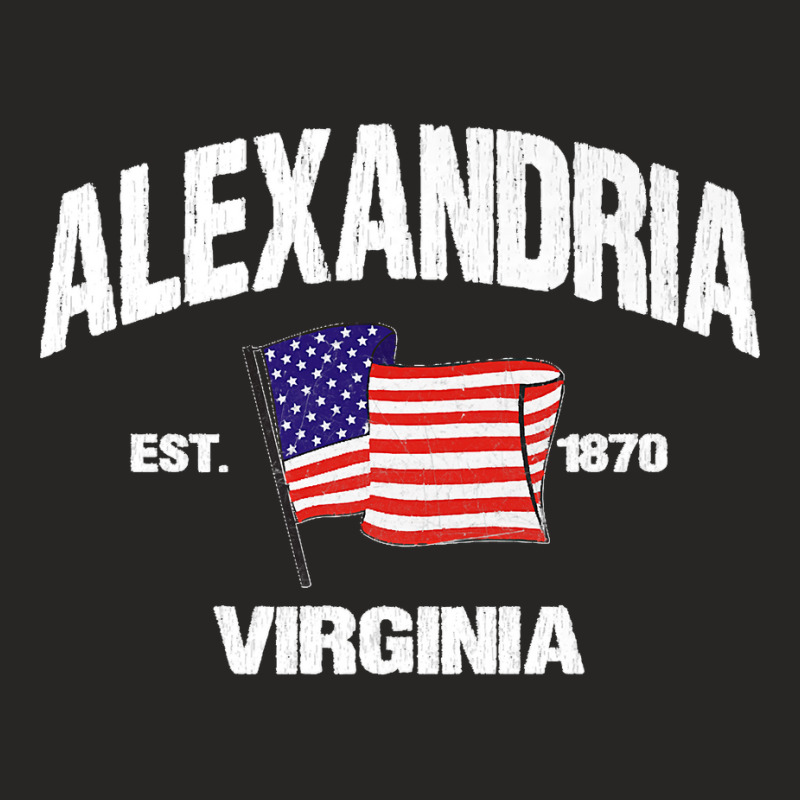 Alexandria Virginia Va Usa Stars & Stripes Vintage Style Premium Ladies Fitted T-Shirt by kevinnichols | Artistshot