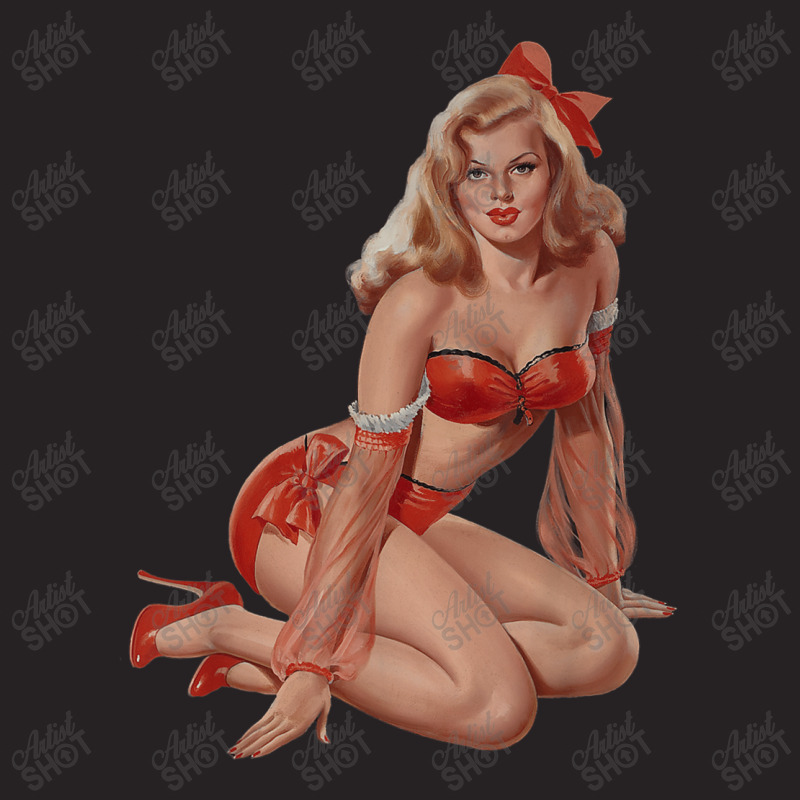 Hot Blonde Pin Up Girl Heels Red Lingerie Retro Pinup Girl Vintage Cap by ValentinoHoover | Artistshot