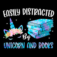 Book Reader Easily Distracted By Unicorn And Books Funny Cute Design F Cropped Hoodie | Artistshot