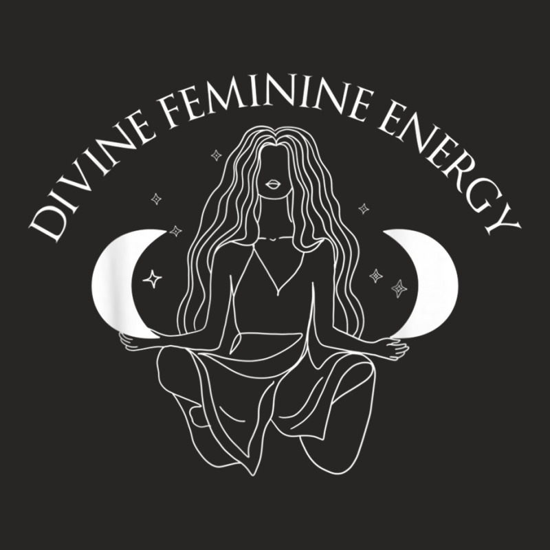 Divine Feminine Energy Celestial Mystical Goddess Ladies Fitted T-Shirt by LucianaFoster | Artistshot