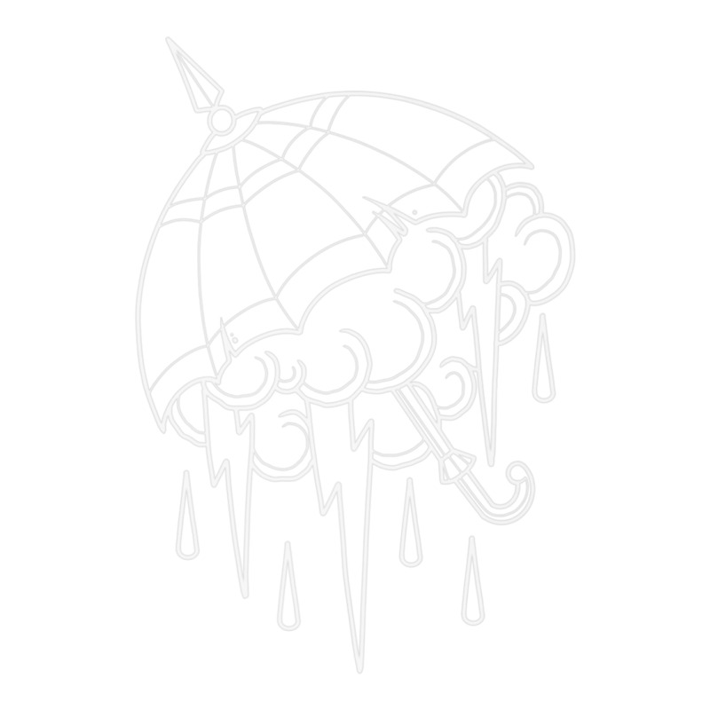 Neo Traditional Umbrella With Thunderstorm Outline Tattoo Premium T Sh Baby Tee by cm-arts | Artistshot