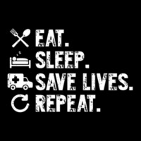 Eat Sleep Save Lives Repeat Funny Emergency Services V-neck Tee | Artistshot