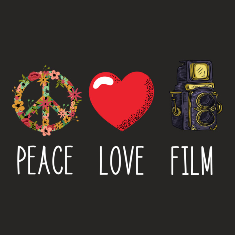 Filmmaker Peace Love Film Film Producer Videographer Ladies Fitted T-Shirt by cm-arts | Artistshot