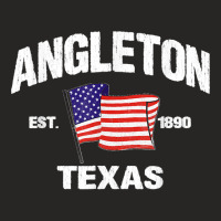 Angleton Texas Tx Usa Stars & Stripes Vintage Style Ladies Fitted T-shirt | Artistshot