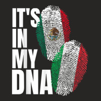 Mexican Italian Dna Heritage Nationality Flag Ladies Fitted T-shirt | Artistshot