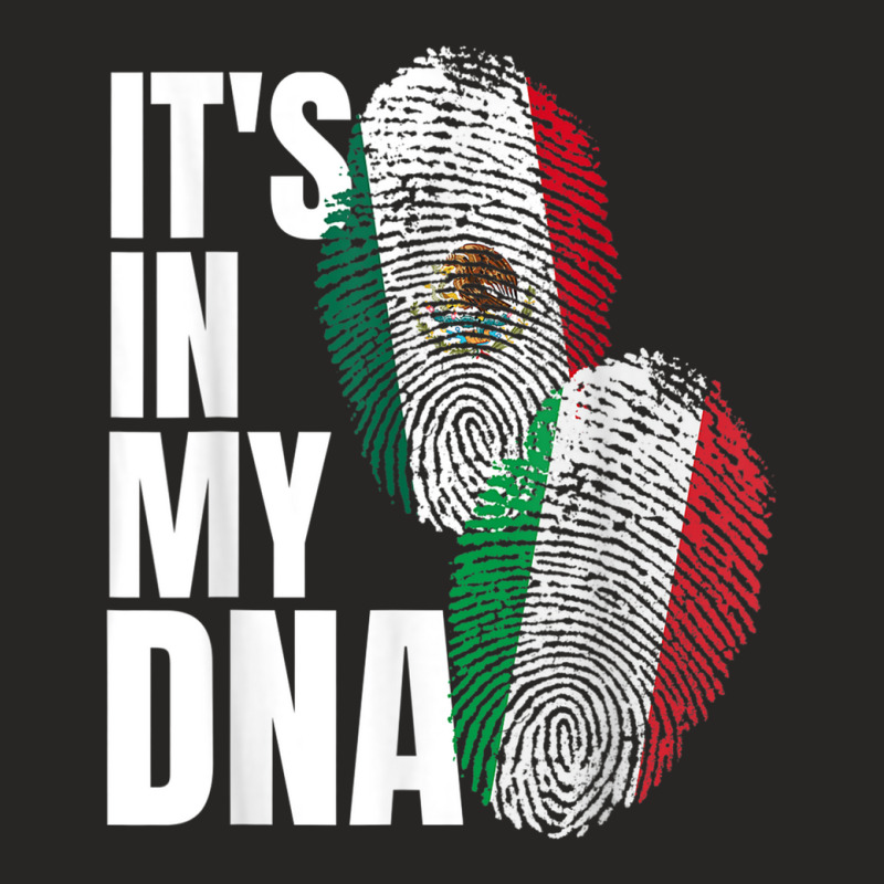 Mexican Italian Dna Heritage Nationality Flag Ladies Fitted T-Shirt by AndrewRobertHenzel | Artistshot