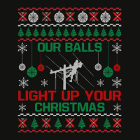 Christmas Gifts - Our Balls Light Up Your Christmas Sweatshirt Scorecard Crop Tee | Artistshot