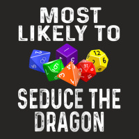 Funny Rpg Player Most Likely To Seduce The Dragon Dice Game Raglan Bas Ladies Fitted T-shirt | Artistshot