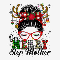 Womens One Merry Step Mother Messy Bun Christmas Family Pajamas Raglan Adjustable Cap | Artistshot