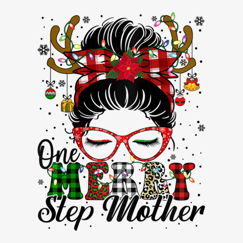 Womens One Merry Step Mother Messy Bun Christmas Family Pajamas Raglan Adjustable Cap by cm-arts | Artistshot