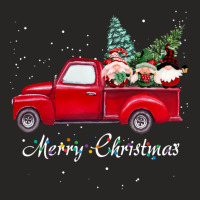 Vintage Wagon Red Truck Christmas Gnome Tree Pajamas Xmas Long Sleeve Ladies Fitted T-shirt | Artistshot