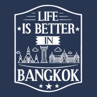 Bangkok Thailand City Skyline Map Ladies Denim Jacket | Artistshot