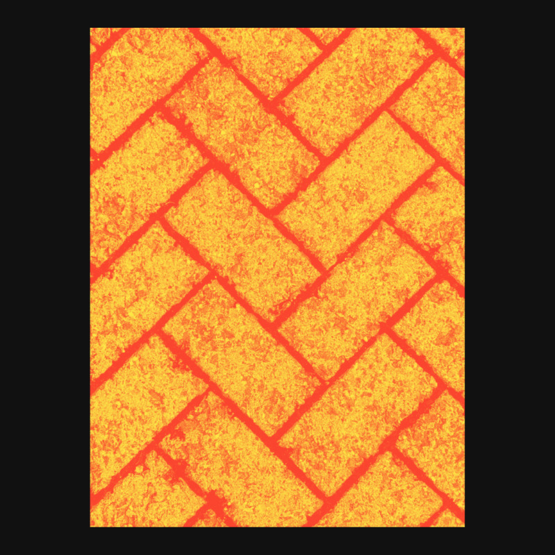 Amber Brick Herringbone Pattern Texture Bicycle License Plate | Artistshot