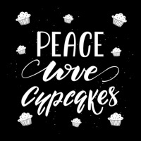 Lettering Design Peace Love Cupcakes. 1 Fleece Short | Artistshot