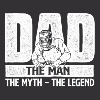 Dad Man Myth Legend   Welder Iron Worker Metalworking Weld Long Sleeve Vintage Hoodie | Artistshot