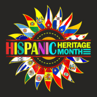 National Hispanic Heritage Month Celebration Latin Flags Ladies Fitted T-shirt | Artistshot