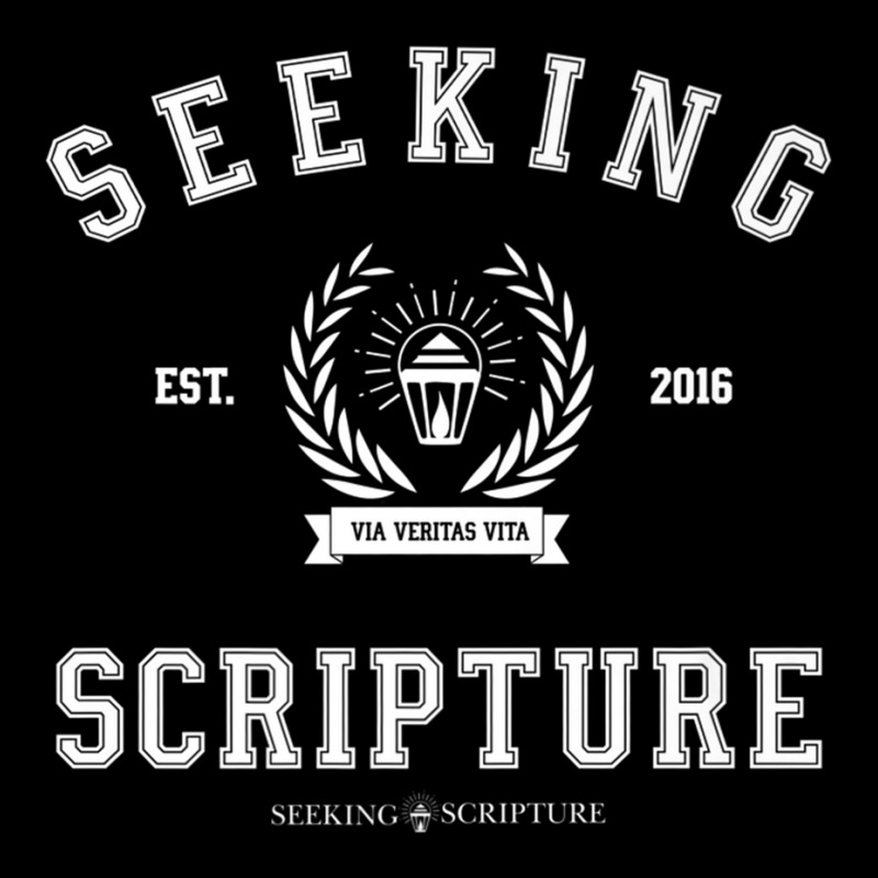 Collegiate Style Seeking Scripture Via Veritas Vita Premium T Shirt Cropped Hoodie by cm-arts | Artistshot