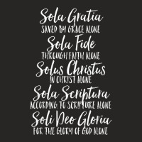 Five Solas Latin And English Cute Script Text Ladies Fitted T-shirt | Artistshot