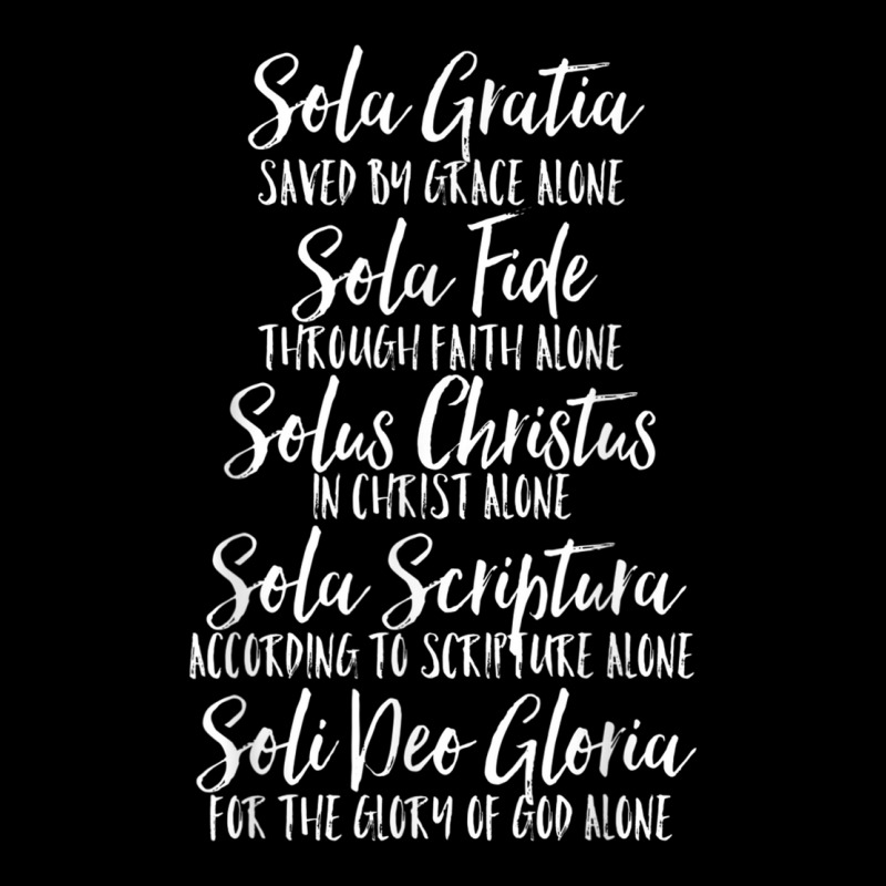 Five Solas Latin And English Cute Script Text Women's V-Neck T-Shirt by DarionMurray | Artistshot