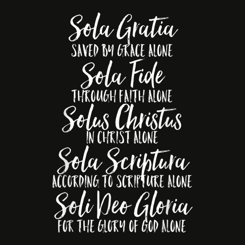 Five Solas Latin And English Cute Script Text Scorecard Crop Tee by DarionMurray | Artistshot