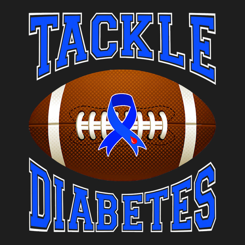 Football Tackle Diabetes Awareness Blue Ribbon Classic T-shirt by cm-arts | Artistshot