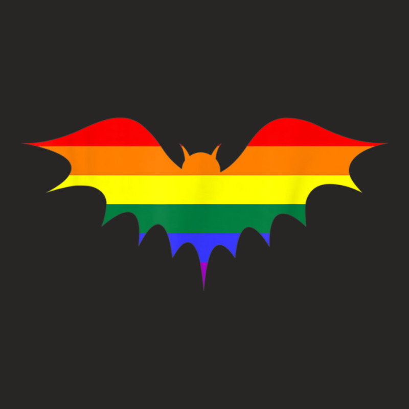 Mens Gay Pride Vampire Sex Slang Halloween Bat Lgbtq Flag Humor Ladies Fitted T-Shirt by CassieKim | Artistshot