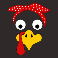 Thanksgiving Turkey Face Red Polka Dots Bandana Headband Fun Long Slee Racerback Tank | Artistshot