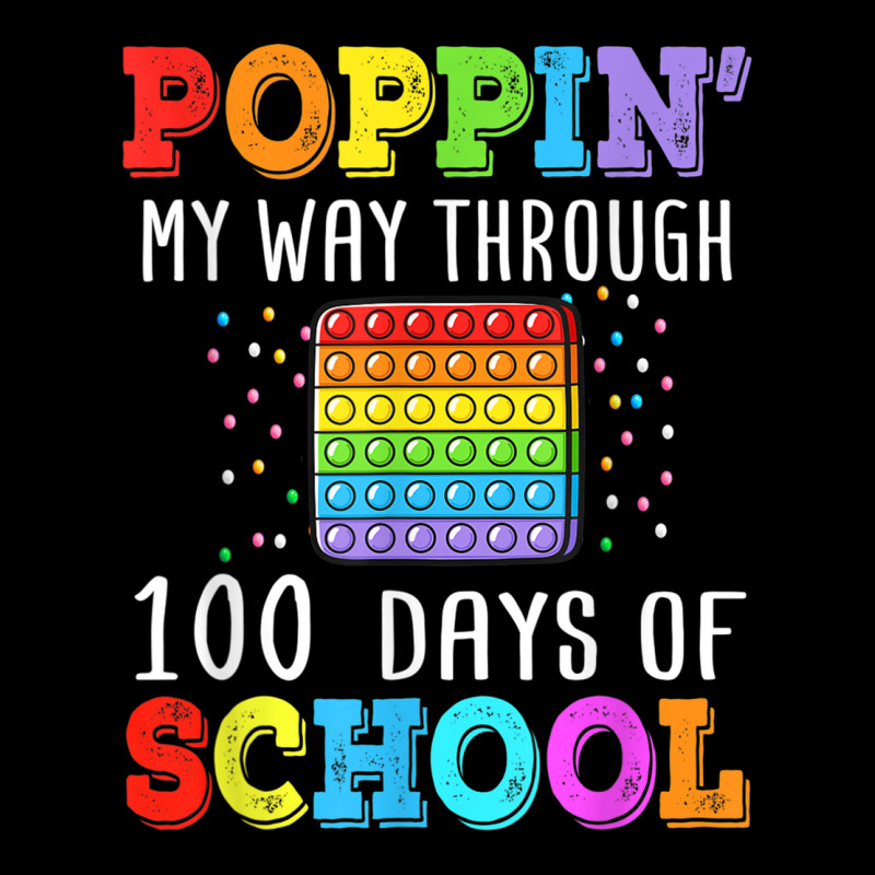 Poppin My Way Through 100 Days Of School Colorful Boy Girl Adjustable Cap | Artistshot