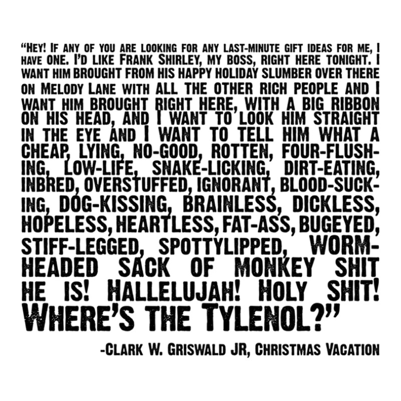 Christmas Vacation Quote; "wheres The Tylenol" Stainless Steel Water Bottle | Artistshot