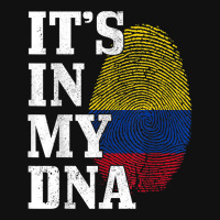 Colombia Its In My Dna Fingerprint Colombian Flag Pride Metal Print Horizontal | Artistshot