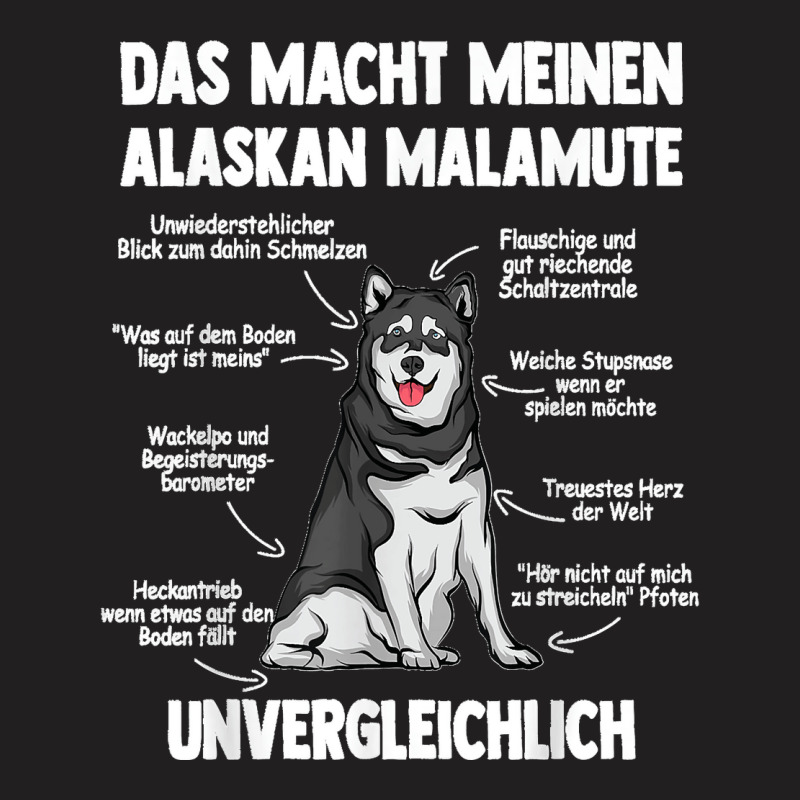 Anatomy Of An Alaskan Malamute T-shirt | Artistshot