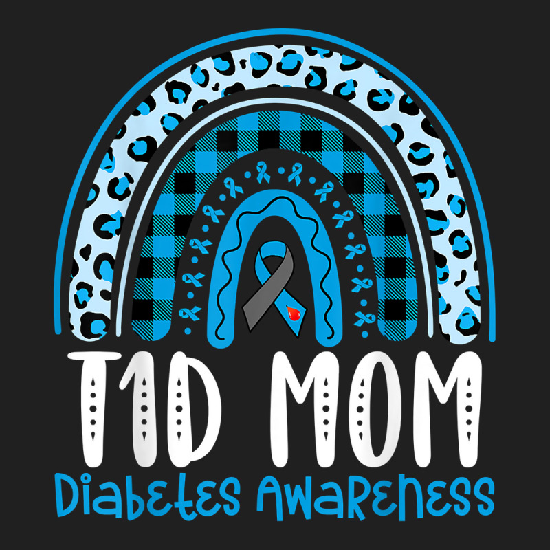 Type 1 Diabetes Awareness T1d Mom Blue Ribbon Rainbow T Shirt Ladies Polo Shirt by cm-arts | Artistshot