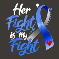 Her Fight Is My Fight Type 1 Grey Blue Diabetes Awareness T Shirt Bucket Hat | Artistshot