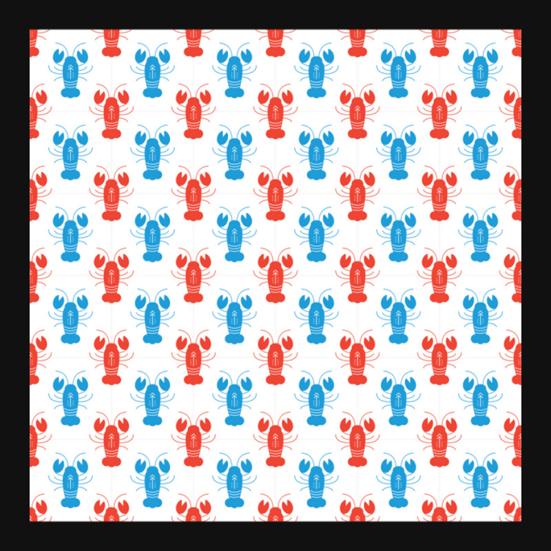 Crustaceancore Lobster Pattern Landscape Canvas Print | Artistshot