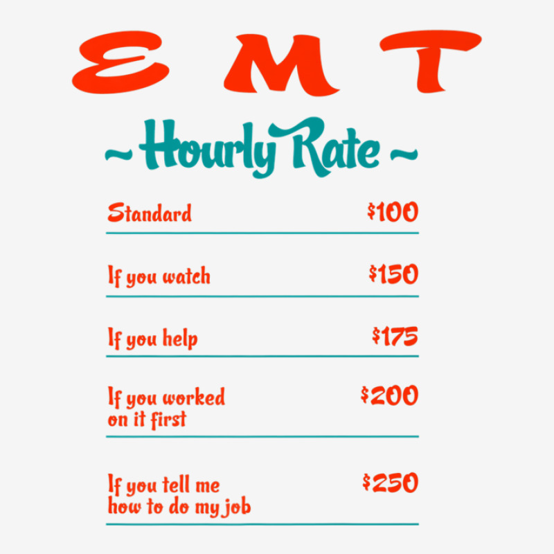 Emt Hourly Rate Paramedic Funny Emergency Medical Technician Rear Car Mat | Artistshot