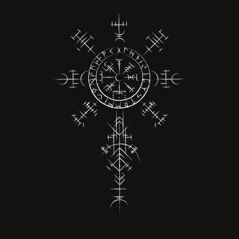 Classic Viking Symbols Compass Vegvisir Nordic (on Back) Scorecard Crop Tee by MaraRojas | Artistshot