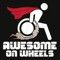 Awesome On Wheels Wheelchair Handicap Disability Awareness Scorecard Crop Tee | Artistshot