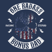 Mens One Badass Bonus Stepdad Birthday Step Dad Fathers Day Gift Ladies Denim Jacket | Artistshot